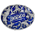 Rodeo Rope Border Enameled Belt Buckle